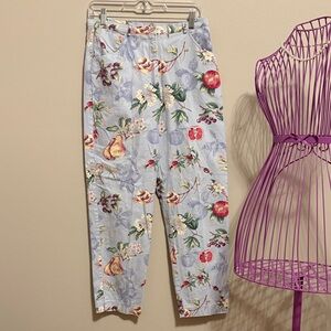 Pine Cove Floral Print Cropped Women's Pants